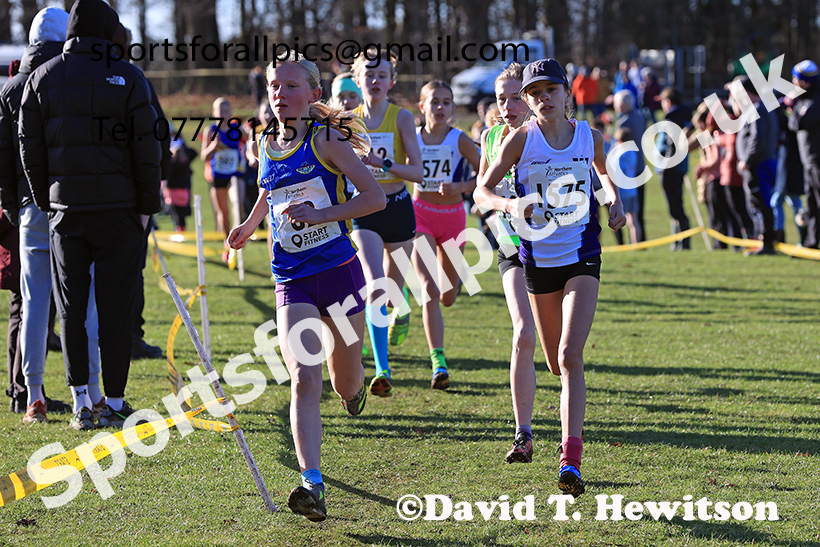 Girls under-13s 2025 Northern Cross Country Champs, Tatton Park, Knutsford, Cheshire. Photo: David T. Hewitson/Sports for All Pics